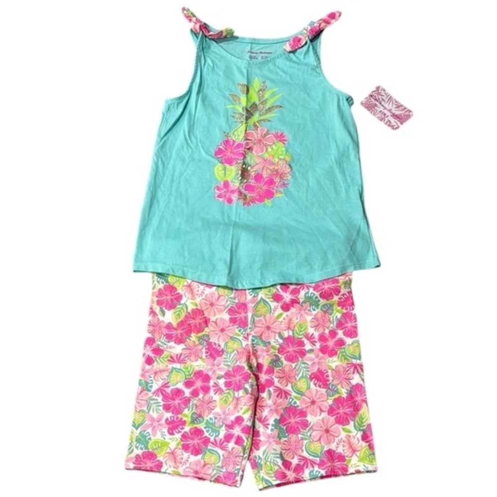 Girls Kids Youth Tommy Bahama Two Piece Outfit Set Tropical Medium 7-8